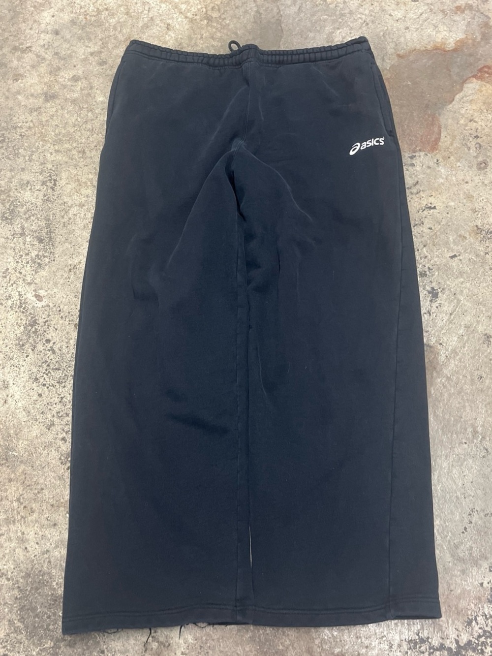 Y2K Asics Sweatpants Men’s Medium Black Baggy Heavyweight Streetwear Skater 00s